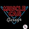 Affiche de garage de voiture de muscle de néon