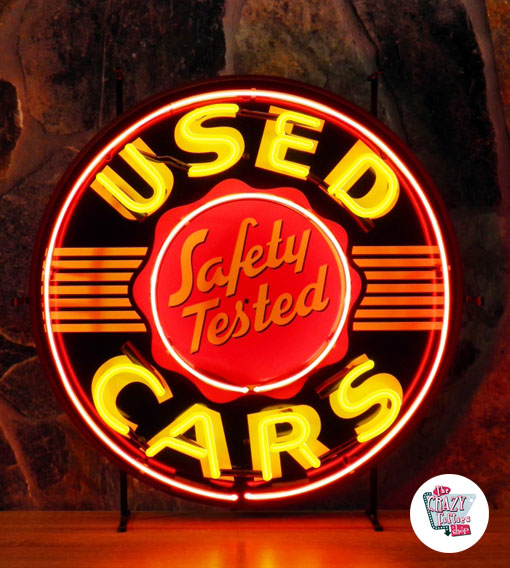 Neon Sign Used Cars 