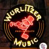 Неоновый музыкальный плакат Wurlitzer