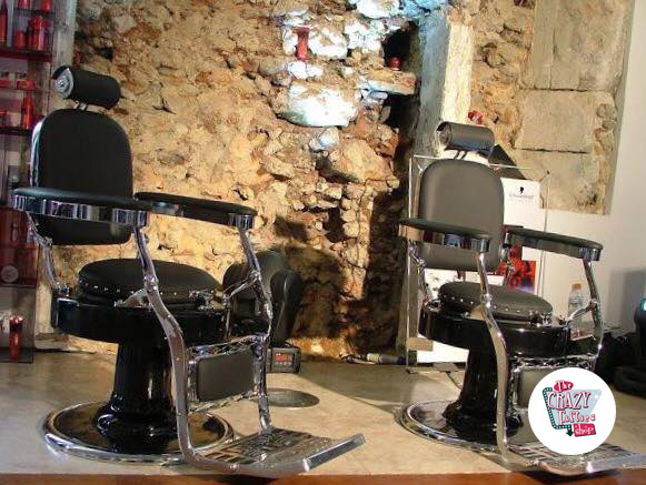 Cadeira de barbeiro clássico Retro Lux