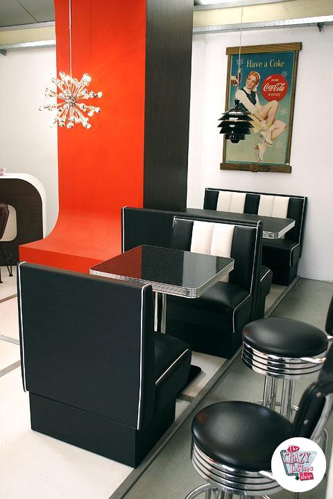 Banco Retro Diner Americano Simple 1 Plaza