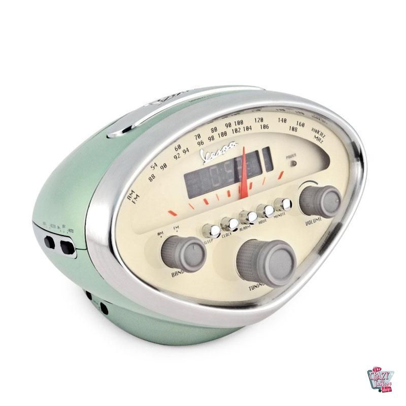 Reloj Radio Despertador Vespa Verde