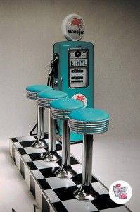 Taburete Retro Diner Americano